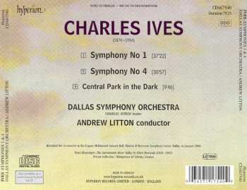 CD Charles Ives: Symphonies Nos 1 & 4; Central Park In The Dark