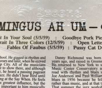 LP Charles Mingus: Mingus Ah Um LTD | NUM | CLR