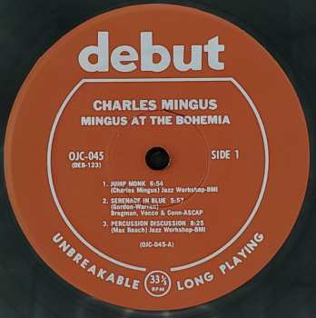 LP Charles Mingus: Mingus At The Bohemia