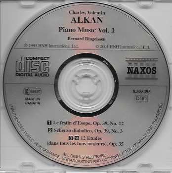 CD Charles-Valentin Alkan:  Piano Music, Vol. 1, 12 Etudes, Op. 35