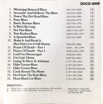 CD Charley Patton: Complete Recorded Works In Chronological Order Volume 1 (14 June 1929 to late November / early December 1929)