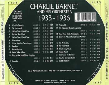 CD Charlie Barnet And His Orchestra: 1933-1936