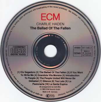 CD Charlie Haden: The Ballad Of The Fallen