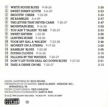 CD Charlie Poole And The North Carolina Ramblers: Old Time Songs Recorded From 1925 - 1930