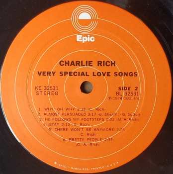 LP Charlie Rich: Very Special Love Songs
