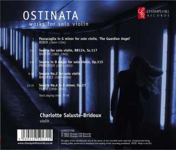 CD Charlotte Saluste-Bridoux: Ostinata: Works For Solo Violin  