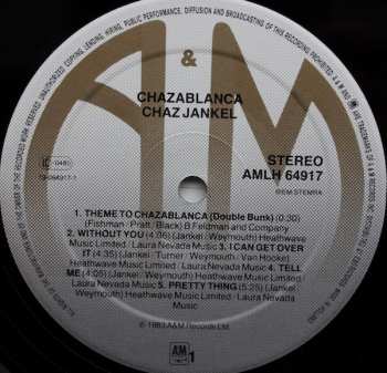 LP Chas Jankel: Chazablanca