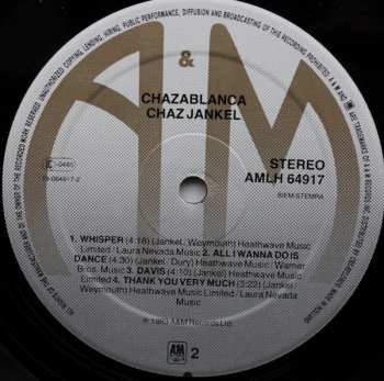 LP Chas Jankel: Chazablanca