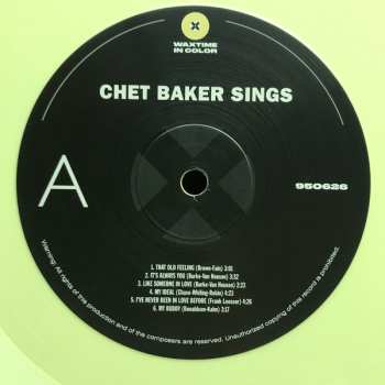 LP Chet Baker: Chet Baker Sings LTD | CLR