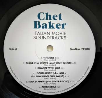 LP Chet Baker: Italian Movie Soundtracks LTD