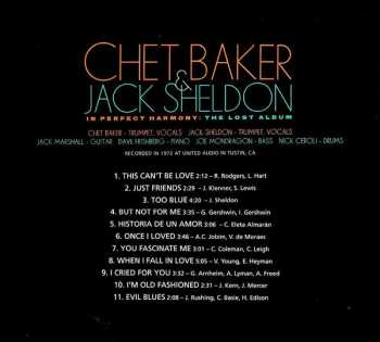 CD Chet Baker: In Perfect Harmony: The Lost Album DLX | LTD