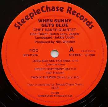 LP Chet Baker Quartet: When Sunny Gets Blue