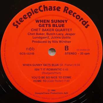 LP Chet Baker Quartet: When Sunny Gets Blue