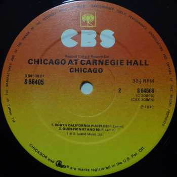 4LP/Box Set Chicago: Chicago At Carnegie Hall