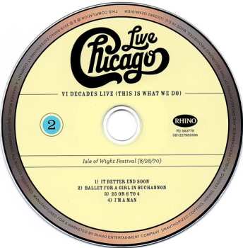 4CD/DVD/Box Set Chicago: Live VI Decades Live (This Is What We Do)