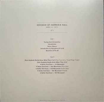 3LP/Box Set Chicago: At Carnegie Hall - April 9, 1971 LTD