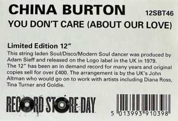 LP China Burton: You Don't Care About Our Love LTD