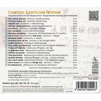 CD Choralschola Ehemaliger Regensburger Domspatzen: Cantate Canticum Novum: Gregorian Chants For The Liturgical Year