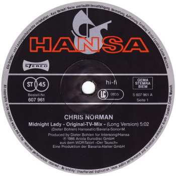 LP Chris Norman: Midnight Lady (Long Version)