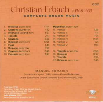 9CD/Box Set Manuel Tomadin: Complete Organ Music