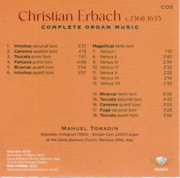 9CD/Box Set Manuel Tomadin: Complete Organ Music
