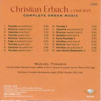 9CD/Box Set Manuel Tomadin: Complete Organ Music