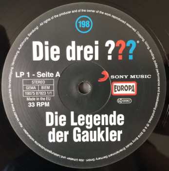 2LP Christoph Dittert: Die Drei ??? 198 - Die Legende Der Gaukler  LTD