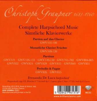 14CD/Box Set Christoph Graupner: Complete Harpsichord Music = Sämtliche Klavierwerke
