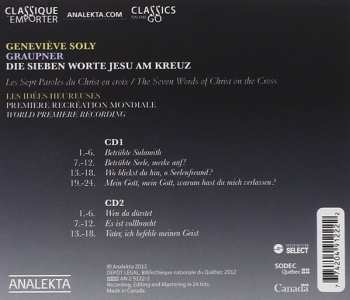 2CD Christoph Graupner: Die Sieben Worte Jesu Am Kreuz