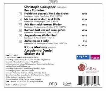 CD Klaus Mertens: Frohlocke Gantzes Rund Der Erden (Bass Cantatas)
