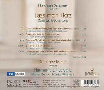 CD Dorothee Mields: Lass Mein Herz: Cantatas & Ouvertures