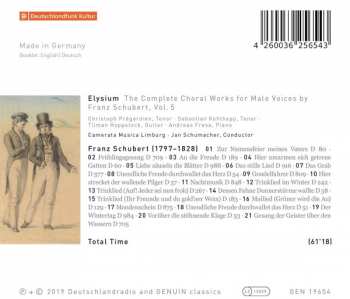 CD Christoph Prégardien: Elysium: The Complete Choral Works For Male Voices By Franz Schubert, Vol. 5