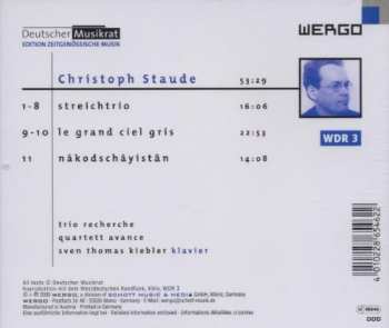 CD Christoph Staude: Streichtrio / Le Grand Ciel Gris / Nâkodschâyistân
