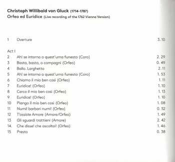 CD Christoph Willibald Gluck: Orfeo Ed Euridice DIGI