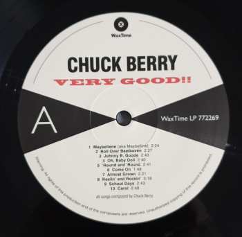 LP Chuck Berry: Very Good!! 20 Greatest Rock & Roll Hits LTD