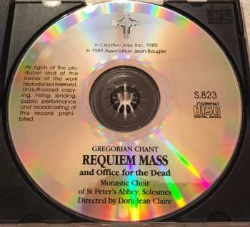 CD Chœur Des Moines De L'Abbaye Saint-Pierre De Solesmes: Requiem Mass And Office For The Dead