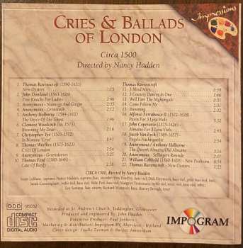 CD Circa 1500: The Cries & Ballads Of London
