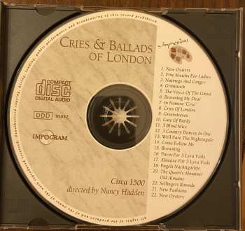 CD Circa 1500: The Cries & Ballads Of London