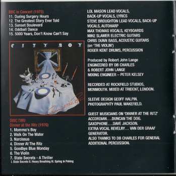 2CD City Boy: City Boy / Dinner At The Ritz