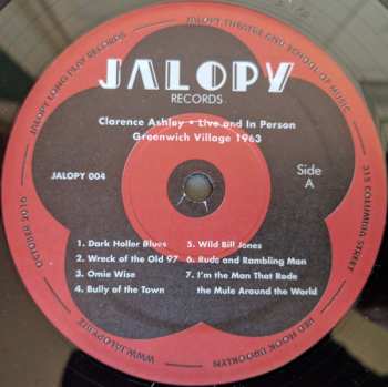 LP Clarence Ashley: Live And In Person: Greenwich Village 1963