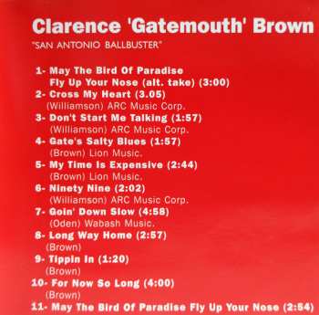 CD Clarence "Gatemouth" Brown: San Antonio Ballbuster