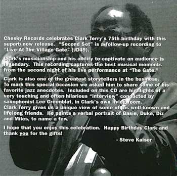 CD Clark Terry: The Second Set - Recorded Live At The Village Gate