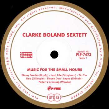 LP The Kenny Clarke - Francy Boland Sextet: Music For The Small Hours LTD