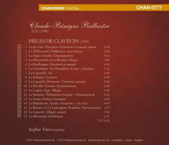 CD Claude Balbastre: Pièces De Clavecin (1759)