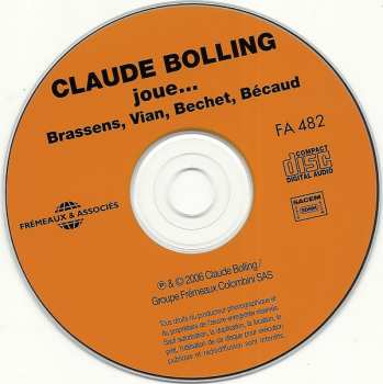 CD Claude Bolling: Claude Bolling Joue... Brassens, Vian, Bechet, Bécaud