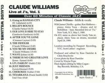 CD Claude Williams: Live At J's - Part 1