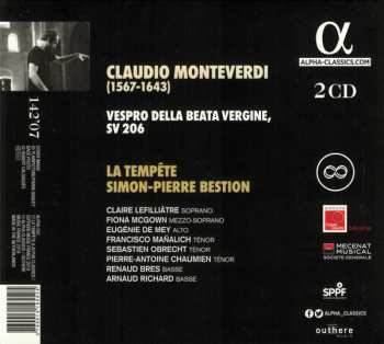 2CD Claudio Monteverdi: Vespro Della Beata Vergine, SV206