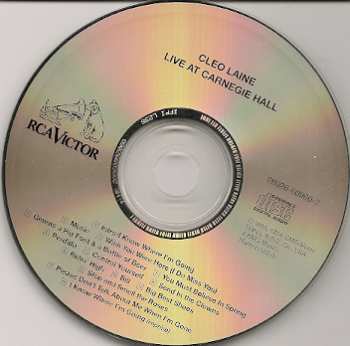 CD Cleo Laine: Cleo Laine Live!!! At Carnegie Hall