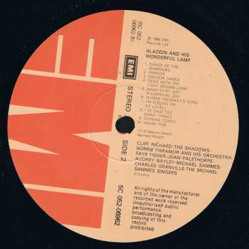 LP Cliff Richard & The Shadows: Aladdin And His Wonderful Lamp