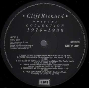 2LP Cliff Richard: Private Collection (1979 - 1988)